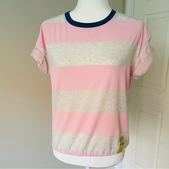 NEW Girls T-Shirt Pink Gray Size 14-16 Wide Elastic at Bottom - Picture 13 of 14